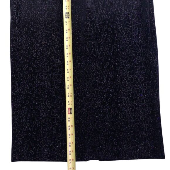 VTG Cheongsam Qipao Gown Womens Sz 4P Black Velvet Sparkle Mandarin Maxi Dress - Picture 11 of 15